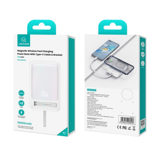 Power Bank Magnetico 10000mAh Carga Rapida Para iPhone Color Negro
